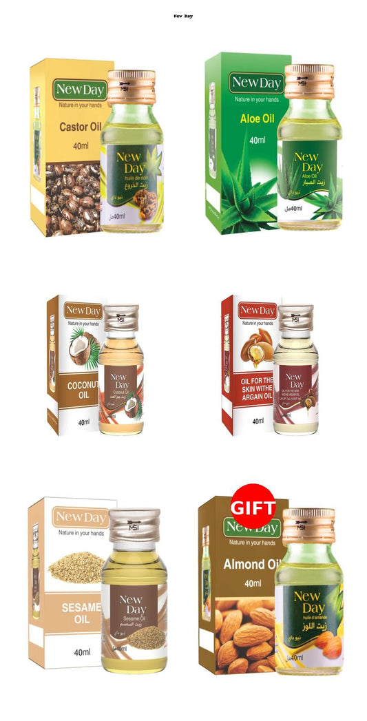 5 Huiles naturelles New Day+ 1 offerte